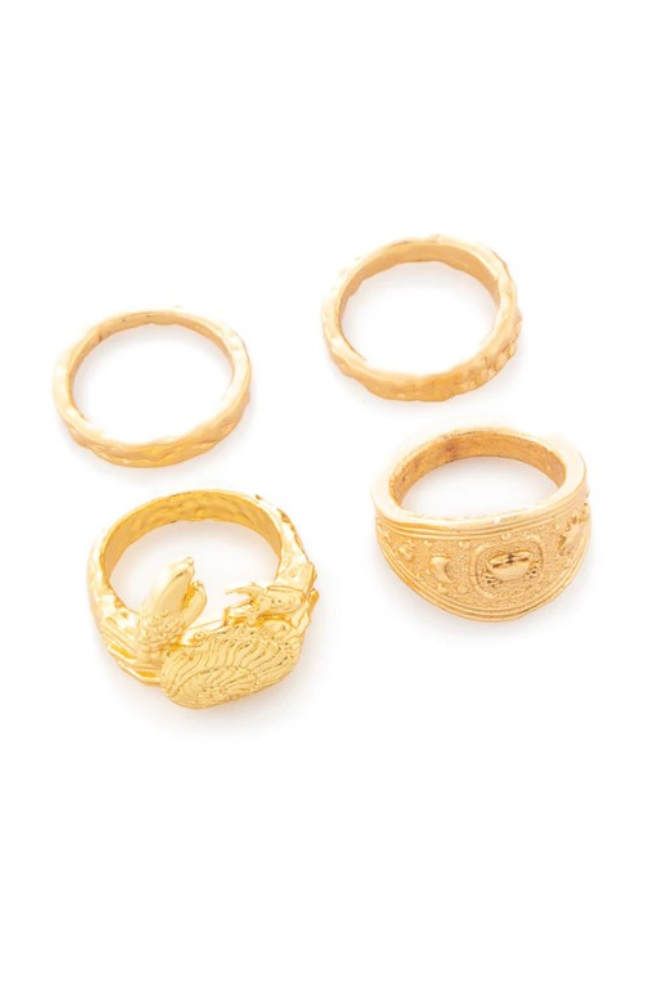 R69 Under The Sea Gold Rings Set