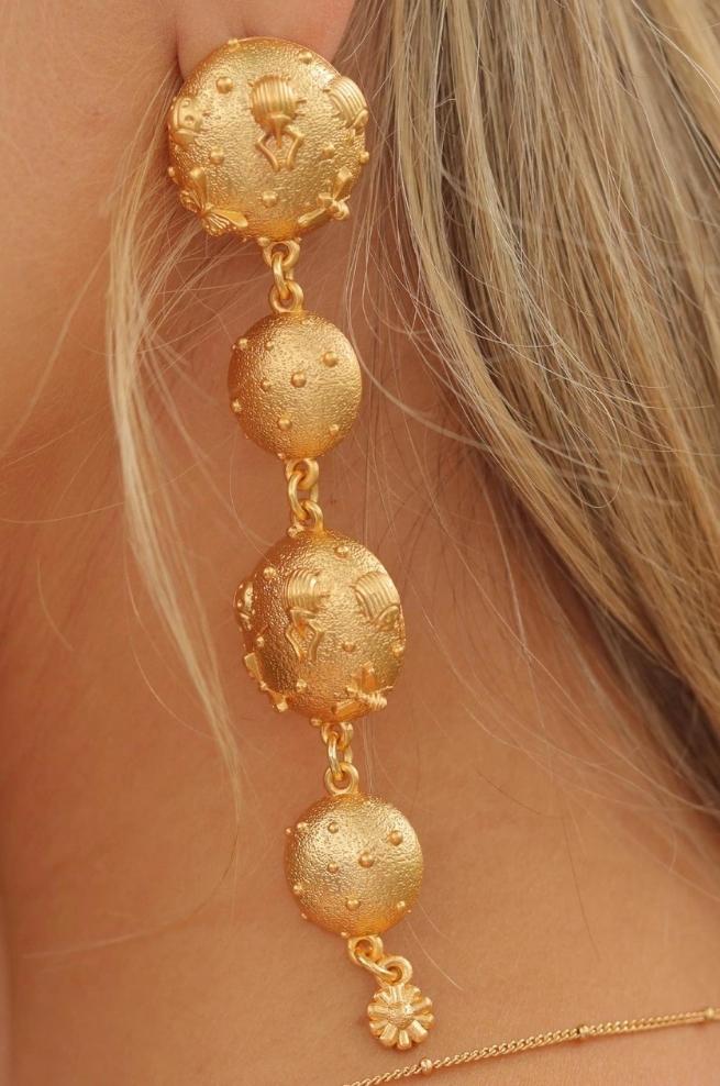 E68 Gold dots earrings